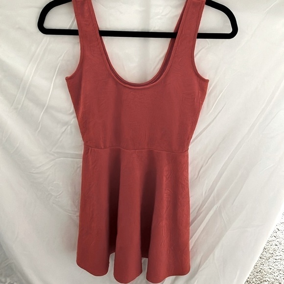 Urban Outfitters- Silence+Noise~ Coral colored, geometric patterned Sundress- S - Picture 1 of 8